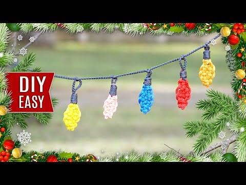 DIY Rope Christmas Lights EASY Macrame String Lights