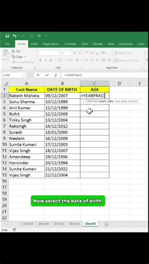 stop using basic formula, pro way to calculate age in excel