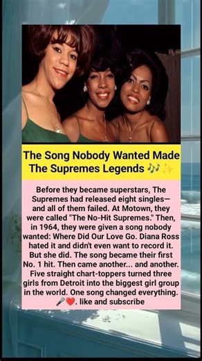 The Song Nobody Wanted Made The Supremes Legends 🎶✨ #truestory