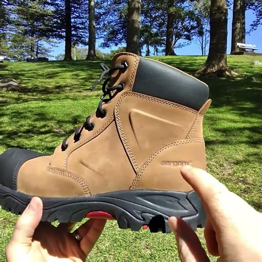 Laces and zip up arch support work boots