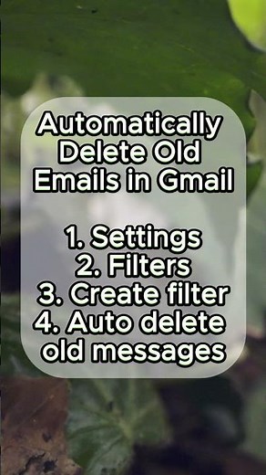 Automatically Delete Old Emails in Gmail #gmail #deletemails #howto #deleteEmails
