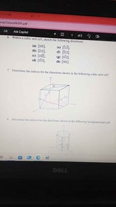 Within a cubic unit cell, sketch the following directions:   ... | Filo