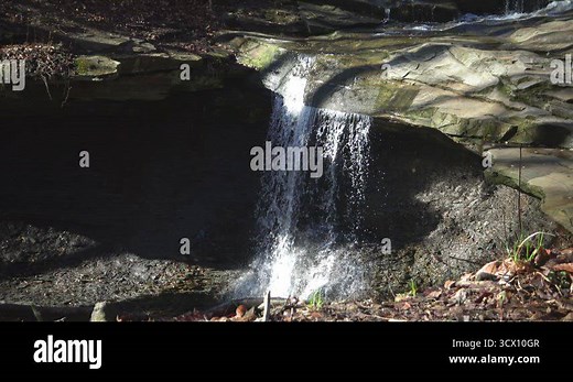 Blue Hen Falls, Cuyahoga Valley National Park. Ohio USA Stock Video Footage - Alamy