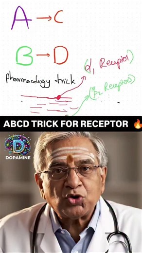 Dr Kailasam on Instagram: "Trick for Blood Vessel Receptors🔥🔥 Blood vessel receptors don’t have to be confusing. Just remember ABCD 👇 A – Alpha-1 → Vasoconstriction (example: Phenylephrine) B – Beta-2 → Vasodilation (example: Isoprenaline) This simple trick helps you understand, remember, and revise fast — perfect for NEET PG, INI-CET, USMLE, FMGE, and pharmacology exams. Save this reel and revise anytime! #PharmacologyMadeEasy #MedicalReels #NEETPGPrep #USMLEPharmacology #neetpgpreparation"