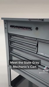 We asked our social followers to vote for the next color U.S. General 5-Drawer Mechanic’s Cart. You voted and we listened. Meet the NEW Slate Gray Mechanic’s Cart. Available only at Harbor Freight! PLUS, use coupon code 61540306 to save $50! https://hf.tools/www58833 | Harbor Freight