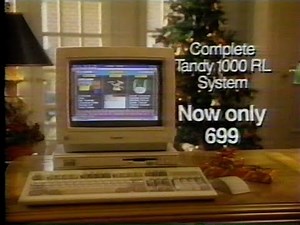 Rudolph Approved Radio Shack Tandy Computer Vintage 90s Christmas Commercial (1991)