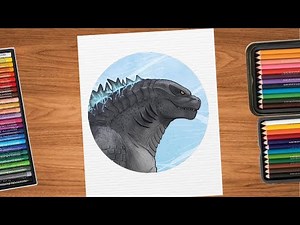 How to draw Godzilla tutorial / GODZILLA VS KONG step by step drawing