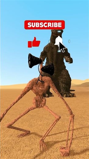 ( MAD ) siren head Vs. GODZILLA #shorts