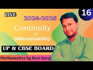 Class 12 Maths | Continuity & Differentiability Ex 5.3 | NCERT Sol. | Ravi Saroj #12th #maths L-16