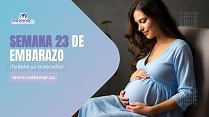 Semana 23: Conexión y cambios importantes Tu bebé está creciendo rápidamente, y esta semana trae algunos hitos maravillosos tanto para el desarrollo fetal como para tu salud. 🔊 Desarrollo Fetal A las 23 semanas, el oído interno del bebé está lo suficientemente desarrollado como para reconocer sonidos y voces, incluidas las de mamá y papá. ¡Es un gran momento para hablarle o cantarle! 🎶 Tamaño: Mide unos 23 cm y pesa alrededor de 500 g, aproximadamente como un pepino 🥒. 💡 Salud Materna Puede 