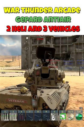 WT Gepard Antiair in Arcade #warthunder #tanks #gameplay #germany