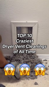 224K views · 2.3K reactions | We’ve cleaned thousands of dryer vents, and have had all sorts of crazy cleanings seeing wildlife, water, super clogs, and more…all in the dryer vent! Today we’ve narrowed it down to the top 10 craziest dryer vent cleanings of all time! | Lint Away | Facebook