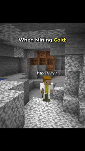 Minecraft Mining Iron vs Gold vs Coal Moment 💀