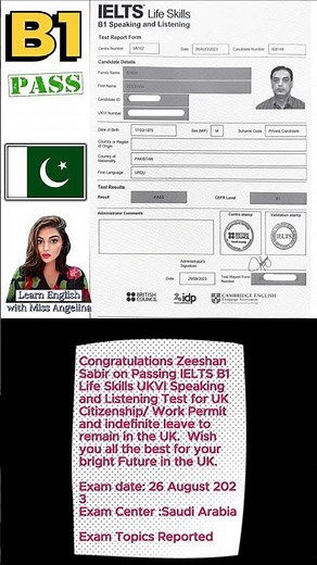 Full Test IELTS B1 Life Skills Speaking & Listening Test ||Latest || 2023 || All Sections|| UKVI