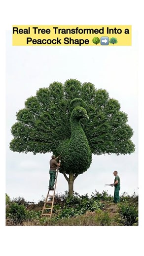 Gardeners Turn a Tree Into a Giant Peacock 🦚 | Satisfying Timelapse