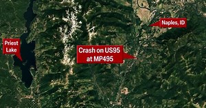 Three-vehicle collision on Highway 95 in Idaho kills one, injures two