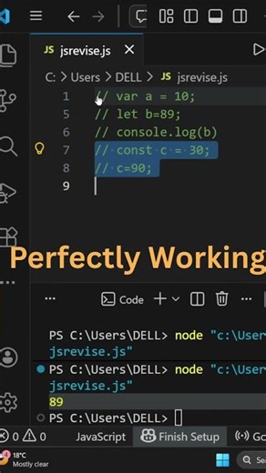 var vs let vs const in JavaScript Explained in 49 Seconds 🔥