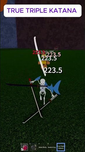 True Triple Katana Showcase! The Ultimate Legendary Sword in Blox Fruits!