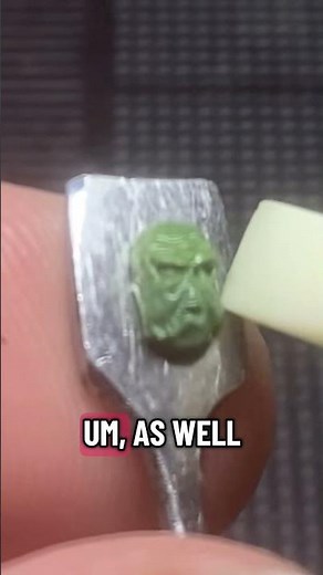 Part 6 of Making a CUSTOM Crazy Shopkeep DnD Mini #DnD #mini #minature #minisculpting #greenstuff