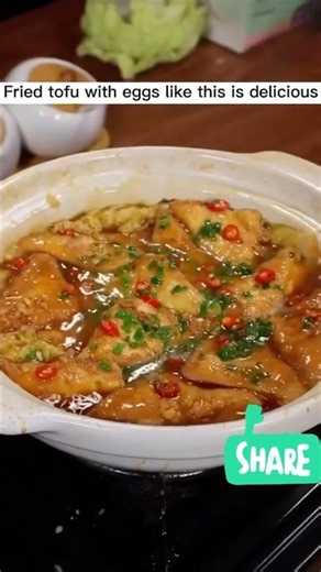 Fried tofu with egg