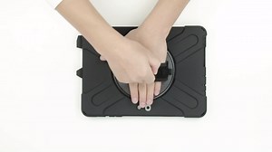 DreamerX Microsoft Surface Go 4/3/2/1 Case (2023/2021/2020/2018) with 360 Degree Rotating Stand Hand/Shoulder Strap, Heavy Duty Rugged Shockproof Dropproof Silicone Multi-Angle Business Cover, Black