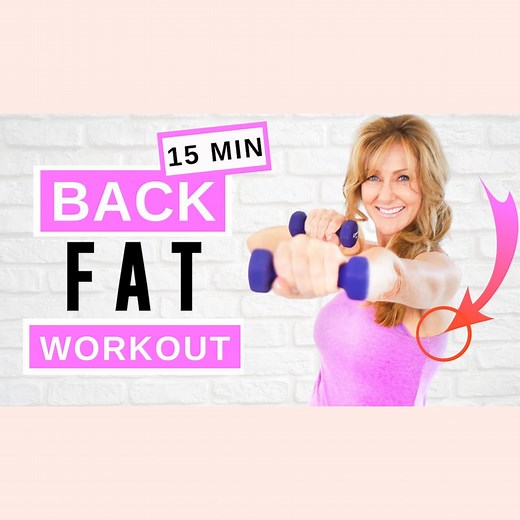 15 Minute Back Workout With Dumbbells For Women Over 50 | Lose Back Fat!