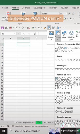 Créer un graphique podium exceptionnel sur Excel