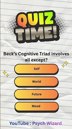 Beck’s Cognitive Triad Explained! 🧠 #Psychiatry