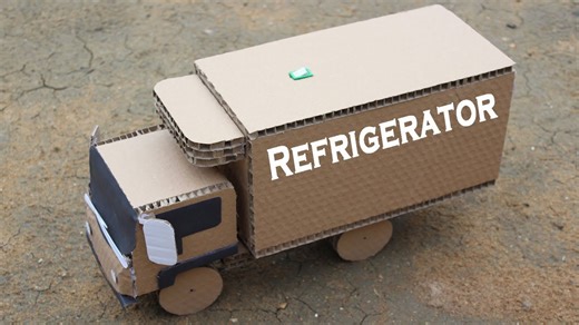 How to make a refrigerator truck from cardboard - Amazing truck DIY
