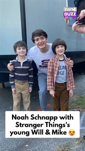 Stranger Things 5 fun behind-the-scenes moments as Noah Schnapp shares laughs and memories with the child actors who played Mike and Will Byers in the final season #strangerthings5 #strangerthings #noahschnapp #behindthescenes #mikewheeler #willbyers #StrangerThingsSeason5 #trendingvideo #newyear #January2026 | IWMBuzz