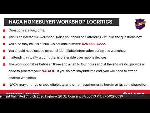 EUC hosts the NACA Homebuyer Workshop