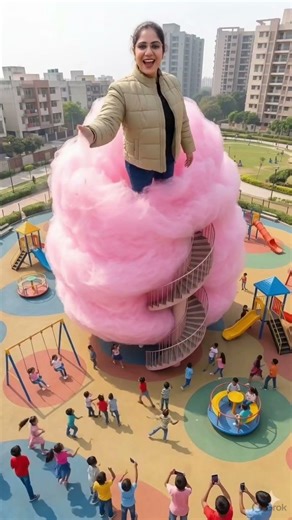 world's biggest cotton candy😱#