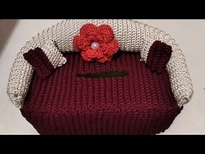 Crochet | Sofa tissue box cover part 2.