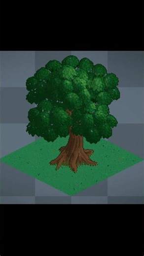 Pixel Art Tree in Blender & GIMP #Shorts #pixelart
