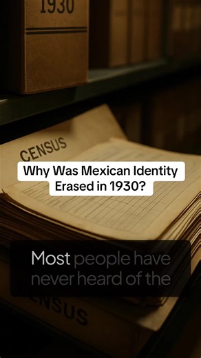 In 1930, the U.S. Census created a racial category that separated Mexican Americans, then erased it a decade later and relabeled thousands of families as “White.” It didn’t fix discrimination — it just hid it. This is one of the clearest examples of how identity in America wasn’t just lived… sometimes it was rewritten.