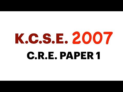 cre paper 1 2007 | kcse cre paper 1 2008 | kcse cre pp1 2006 | kcse cre paper 1 2007 marking scheme,