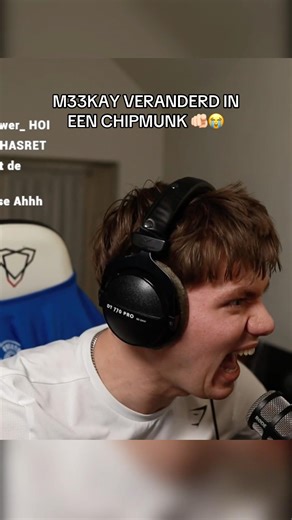 M33KAY VERANDERD IN EEN CHIPMUNK 🫵🏻😭 #sigmagrindset #m33kay #nederland #shorts #streamer
