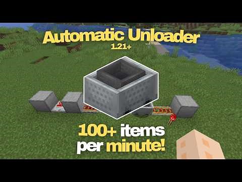 Most Efficient HOPPER MINECART UNLOADER Tutorial For Minecraft 1.21+