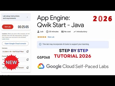 App Engine: Qwik Start - Java | GSP068 | 2026 | #GSP06 #qwiklabs #qwiklabsarcade2026