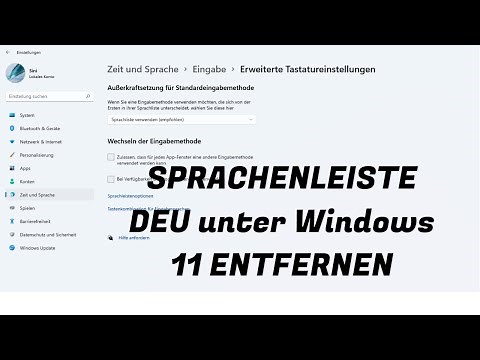 Sprachenleiste DEU unter Windows 11 entfernen