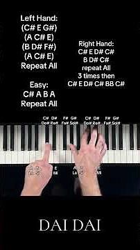 DAI DAI - Shakira (Chords & Easy Piano Tutorial With Letters)