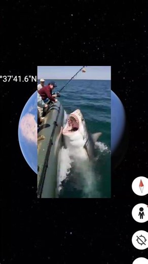 🧐😱 I Found Giant Creepy Shark! on Google maps 🗺️ #shorts #googleearth #googleapps #googlemaps