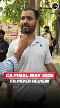 FR Paper Review 📝 CA FINAL MAY 2026 #ca #cafinal #cafinalmay2026