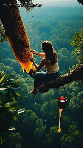 Rainforest Ambience 🌿 | Honey Dripping in Pure Nature #shorts #nature