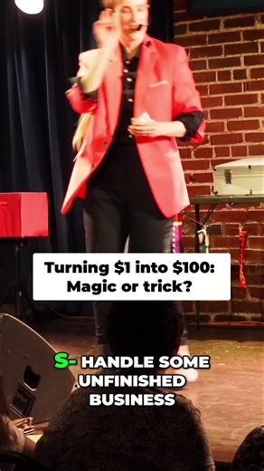 Watch This Magician Turn $1 Into $100! #money #show #comedy #comedymagic #fyp
