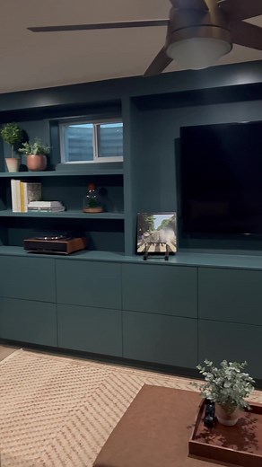 The perfect movie/playroom needs the perfect lighting! Our basement wiring is dated and has no neutral wiring. Luckily, @Leviton has me covered with their Decora Smart Wi-Fi No Neutral Dimmers! (AD) . I just have to plug in the Smart Wi-Fi Bridge and I can control the lights with the My Leviton app or Alexa! . That’s not even the best part…wait until you see the Decora Smart Anywhere Dimmer Companion! . . #EveryHomeIsAlive #basement #movieroom #movienight #lighting #smarthome #builtins