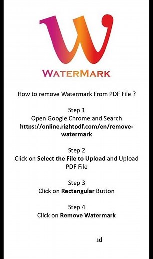 How to remove watermark from PDF File ? #PDF