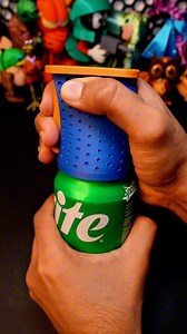 3D-Printed Can Opener. 📁File: Makerworld 🖨️Printer: Bambu Lab 3D A1 AMS Filament: Esun PLA Blue, Gold. #asmr #3dprinting #satisfying #can #opener | Printsculptors