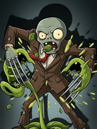 Bro really thought he was Wolverine 💀 Crazy Dave is not playing games anymore. 🧲🔪 #plantsvszombies #pvz #wolverine #crazydave #zombie #animation #darkart #magnet #marvel #fyp #foryou