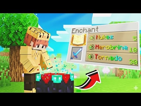 Minecraft, But I Can Craft CUSTOM ENCHANTMENTS!!